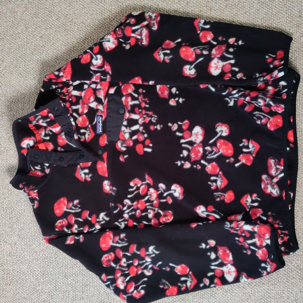 Patagonia Snap-T Synchilla fleece pullover in Mushroom print, Small